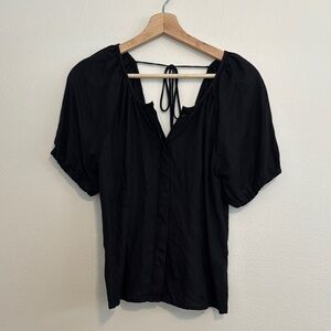 J.Crew V-back Linen Top